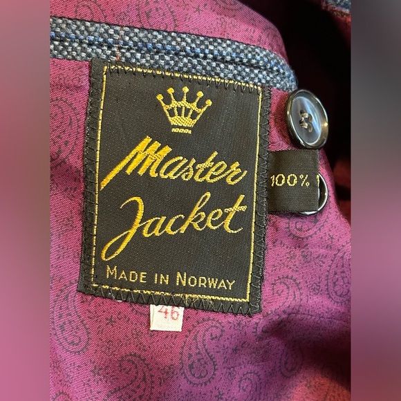 Men’s EU size 46 Master Jacket 100% wool blazer made in Norway must see! - Picture 3 of 4